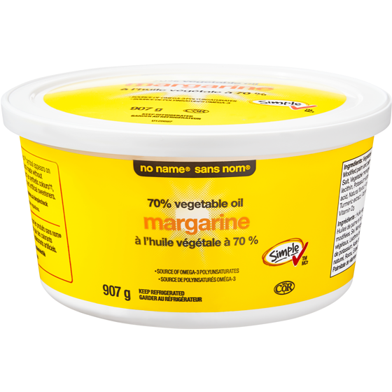 No Name Margarine, 70 vegetable oil, Various Sizes, 1 unit