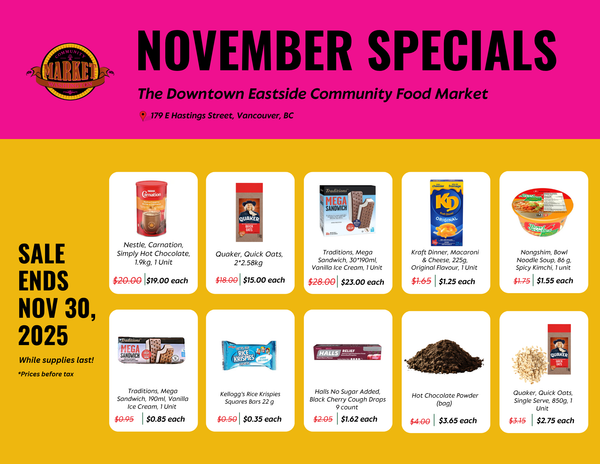 November Specials at Washington Community Market
