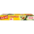 Glad, Cling Wrap, 30m, 30m*29.5cm (8.85㎡), Clear Food Wrap, 1 Unit