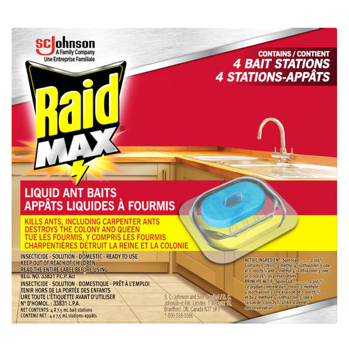 Raid Max, Liquid Ant Baits, 4 Bait Stations, 1 Unit – Washington